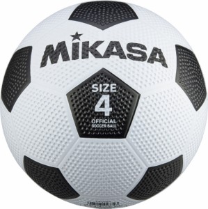 ミカサ F4-WBK サッカーボール 4号球（ゴム）MIKASA　ホワイト/ブラック[F4WBKミカサ] 返品種別A