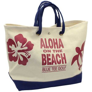 ブルーティーゴルフ アロハオンザビーチ 大型トートバッグ(ネイビーレッド) BLUE TEE GOLF ALOHA ON THE BEACH TT003-NVRD返品種別A