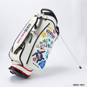 ブルーティーゴルフ HI-Hawaii スタンドキャディバッグ（ホワイト・9型・46インチクラブ対応） BLUE TEE GOLF　CB-021 CB021-WH返品種別A