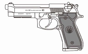 マルシン工業 M9A1 WディープブラックABS 組立キットモデルガン  返品種別B