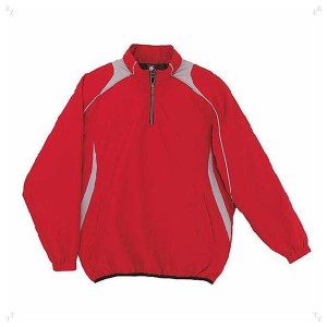 デサント 野球・ソフトボール用コート（RED・サイズ：XA） DESCENTE　長袖プルオーバーコート プロモデル DS-STD425-RED-XA返品種別A