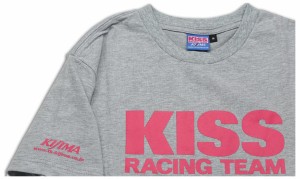 キジマ K1345G04 KISSレーシングチーム Tシャツ　（グレー レディースS）KIJIMA[K1345G04] 返品種別B