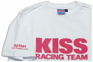 キジマ K1345W04 KISSレーシングチーム Tシャツ　（ホワイト レディースS）KIJIMA[K1345W04] 返品種別B