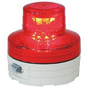 日動工業 NU-BR 電池式LED回転灯ニコUFO　夜間自動点灯タイプ　赤回転灯[NUBRニチドウコウギウ] 返品種別B
