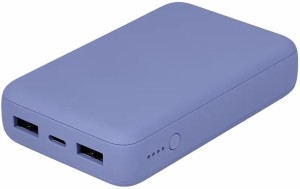 オウルテック OWL-LPB10012-RAB コンパクトモバイルバッテリー 10000mAh Type-Cケーブル付属 USB-C入出力×1ポート＋USB-A出力×2ポート