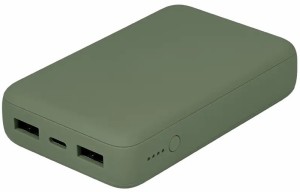 オウルテック OWL-LPB10012-ROG コンパクトモバイルバッテリー 10000mAh Type-Cケーブル付属 USB-C入出力×1ポート＋USB-A出力×2ポート