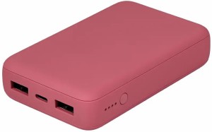 オウルテック OWL-LPB10012-RWR コンパクトモバイルバッテリー 10000mAh Type-Cケーブル付属 USB-C入出力×1ポート＋USB-A出力×2ポート