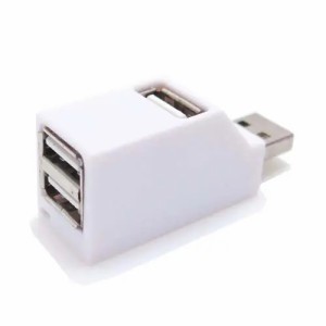 タイムリー BLOCK3-WH USB2.0 USB-A×3ポート USBハブ(ホワイト)[BLOCK3WH] 返品種別A