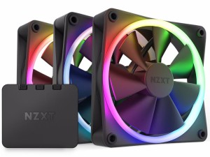 NZXT RF-R12TF-B1 NZXT PCケースファン 120mm RGB 3個パック ブラックF Series RGB Fans[RFR12TFB1] 返品種別B