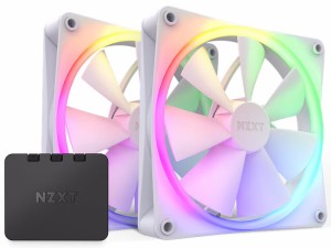 NZXT RF-R14DF-W1 NZXT PCケースファン 140mm x2個パック RGB ホワイト[RFR14DFW1] 返品種別B