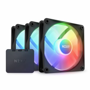 NZXT RF-C12TF-B1 PCケースファン F Series RGB CORE Fans(120mm×3パック・ブラック)[RFC12TFB1] 返品種別B