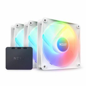 NZXT RF-C12TF-W1 PCケースファン F Series RGB CORE Fans(120mm×3パック・ホワイト)[RFC12TFW1] 返品種別B