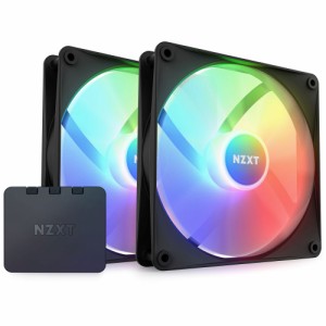 NZXT RF-C14DF-B1 PCケースファン F Series RGB CORE Fans(140mm×2パック・ブラック)[RFC14DFB1] 返品種別B