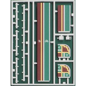 グリーンマックス (N) 2540 着色済み 舗道（レッド＋グリーン・自転車用道路標識付き）  返品種別B