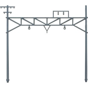 グリーンマックス 【再生産】(N) 2556 着色済み 複線架線柱（ダークグレー）（着色済みストラクチャーキット）  返品種別B