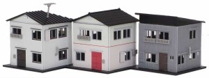 グリーンマックス 【再生産】(N) 2587 着色済み 住宅セットA（3棟入り）（組立キット） GM 2587 ジュウタクセットA返品種別B