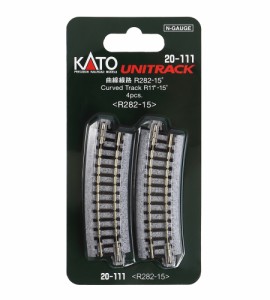 カトー (N) 20-111 ユニトラック 曲線線路 R282-15°(4本入) KATO 20-111返品種別B