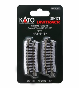 カトー (N) 20-171 ユニトラック 曲線線路 R216-15°(4本入) KATO 20-171R216返品種別B