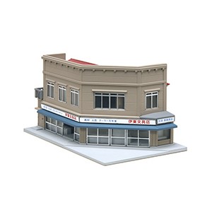 カトー 【再生産】(N) 23-477 看板建築の角店2（石積み・左） カトー 23-477 カンバンケンチクノカドミセ2 イシヅミ・ヒダリ返品種別B