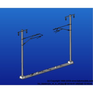 カトー (HO) 5-054 単線ワイド架線柱 12本入(張力調整装置付) カトー 5-054返品種別B