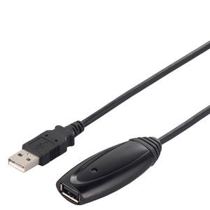 バッファロー BSUAAR250BK USB2.0リピーターケーブル (A to A）5m・ブラック[BSUAAR250BK] 返品種別A