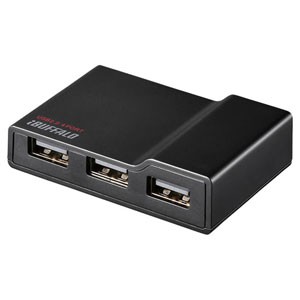 バッファロー BSH4A11BK USB2.0 TV/PC対応セルフパワー 4ポートハブ（ブラック）[BSH4A11BK] 返品種別A