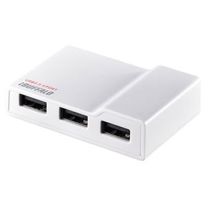 バッファロー BSH4A11WH USB2.0 TV/PC対応セルフパワー 4ポートハブ（ホワイト）[BSH4A11WH] 返品種別A