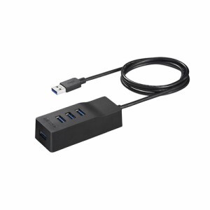 バッファロー BSH4A310U3BK セルフパワー/バスパワー両対応USB3.0ハブ 4ポート マグネット付（ブラック）[BSH4A310U3BK] 返品種別A