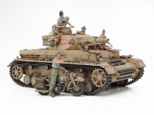 タミヤ 1/35 ドイツ IV号戦車F型 伝令バイクセット 北アフリカ戦線【25208】プラモデル  返品種別B