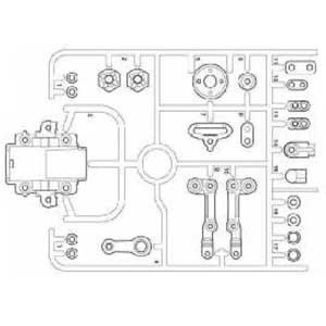 タミヤ OP.1743 TA07 カーボン強化Aパーツ（バルクヘッド）(2枚入り)【54743】ラジコン用  返品種別B