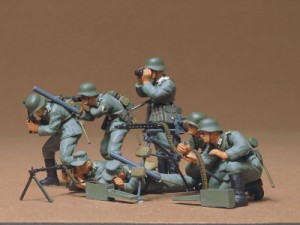 タミヤ 1/35 ミリタリーミニチュアシリーズ ドイツ歩兵 機関銃チームセット【35038】プラモデル  返品種別B