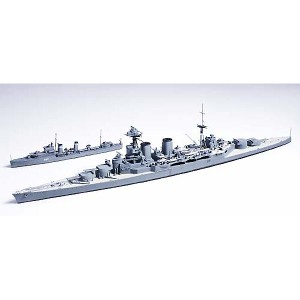 タミヤ 1/700 イギリス海軍 巡洋戦艦フッド・E級駆逐艦 北大西洋追撃作戦【31806】  返品種別B