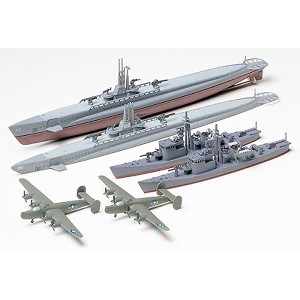 タミヤ 1/700 アメリカ海軍潜水艦 ガトー級/日本海軍 13号駆潜艇 (各2艦セット)【31903】  返品種別B