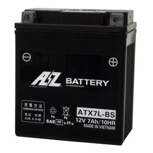 AZ ATX7L-BS バイク用バッテリー 【電解液注入・充電済】【他商品との同時購入不可】[ATX7LBS] 返品種別B