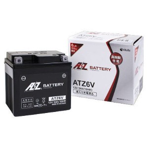 AZ ATZ6V バイク用バッテリー 【電解液注入・充電済】【他商品との同時購入不可】[ATZ6V] 返品種別B
