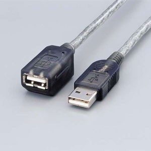 エレコム USB-EAM2GT マグネット付 USB1.1延長ケーブル（2m・グラファイト）[USBEAM2GT] 返品種別A