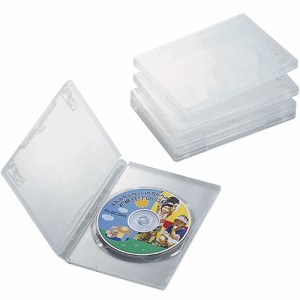 エレコム CCD-DVD02CR DVDトールケース、1枚収納、5個入(クリア)[CCDDVD02CR] 返品種別A