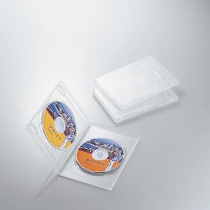 エレコム CCD-DVD04CR DVDトールケース 2枚収納・標準タイプ 3枚セット（クリア）[CCDDVD04CR] 返品種別A