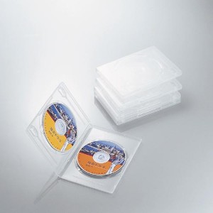 エレコム CCD-DVD05CR DVDトールケース 2枚収納・標準タイプ 5枚セット（クリア）[CCDDVD05CR] 返品種別A