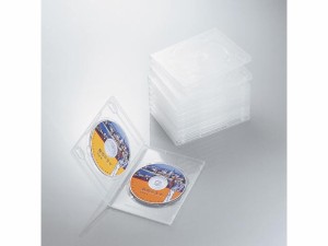 エレコム CCD-DVD06CR DVDトールケース 2枚収納・標準タイプ 10枚セット（クリア）[CCDDVD06CR] 返品種別A