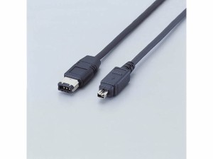 エレコム IE-461BK IEEE1394ケーブル（6pin-4pin・1m・ブラック）[IE461BK] 返品種別A