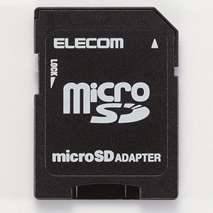 エレコム MF-ADSD002 WithMメモリカード変換アダプタ（microSDカード⇒SDカード）[MFADSD002] 返品種別A