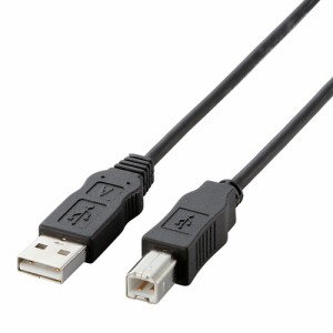 エレコム USB2-ECO20 環境対応USB2.0ケーブル A-B 2.0m 0.5A ブラック[USB2ECO20] 返品種別A