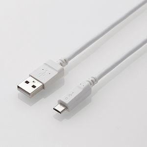 エレコム MPA-AMB2U15WH 2A対応通信/充電用microUSBケーブル 1.5m（ホワイト）[MPAAMB2U15WH] 返品種別A