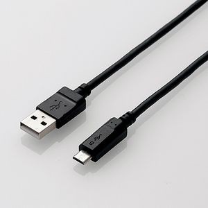 エレコム MPA-AMB2U20BK 2A対応通信/充電用microUSBケーブル 2.0m（ブラック）[MPAAMB2U20BK] 返品種別A