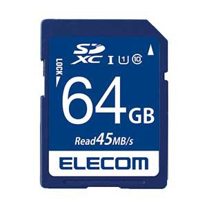 エレコム MF-FS064GU11R SDXCメモリカード 64GB Class10 UHS-I[MFFS064GU11R] 返品種別A