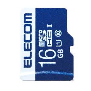 エレコム MF-MS016GU11R microSDHCメモリーカード 16GB Class10 UHS-I[MFMS016GU11R] 返品種別A