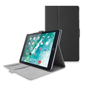 エレコム TB-A18RWVFUBK 9.7インチ iPad 2018年モデル＆2017年モデル用 フラップカバー ソフトレザー フリーアングル スリープ対応（ブラ