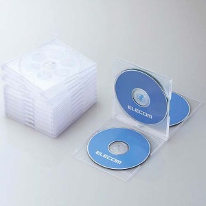 エレコム CCD-JSCNQ5CR Blu-ray/DVD/CDケース 5枚セット（標準/PS/4枚収納・クリア）[CCDJSCNQ5CR] 返品種別A