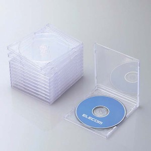 エレコム CCD-JSCN10CR Blu-ray/DVD/CDケース 10枚セット（標準/PS/1枚収納・クリア）[CCDJSCN10CR] 返品種別A